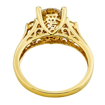 14ct Gold Cubic Zirconia Ring size O